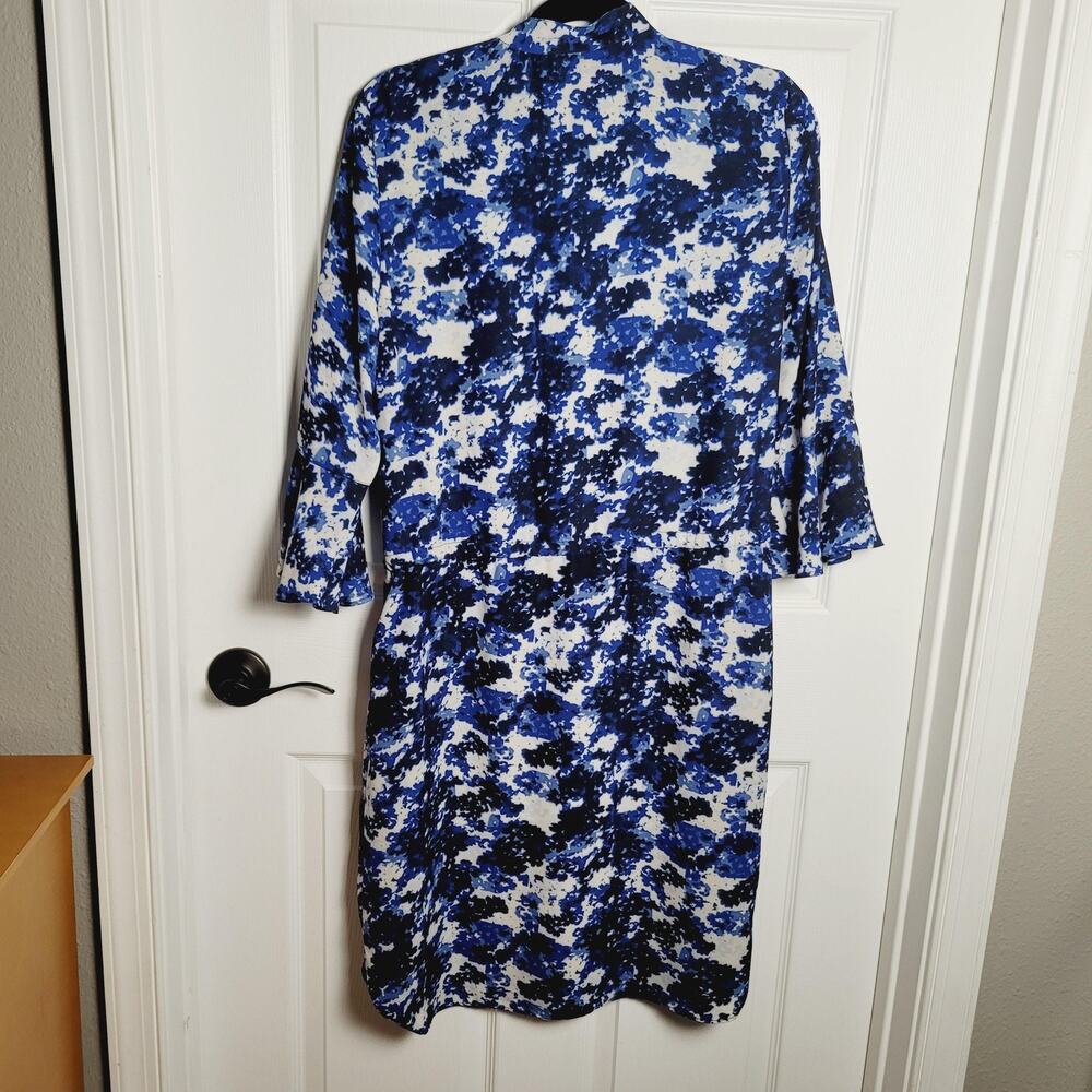 Lauren Ralph Lauren Dress Womens 8 Floral Drawstring Belted Lined Stretch - Picture 7 of 14